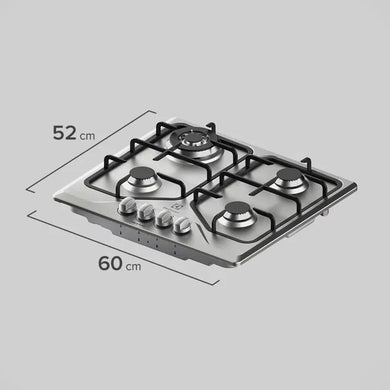 ESMALTEC COCINA INOX 4 HORNALLAS