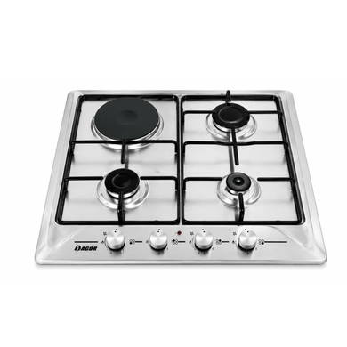 DAGOR ENCIMERA GAS 60 CM. 3 HORNALLAS - INOX