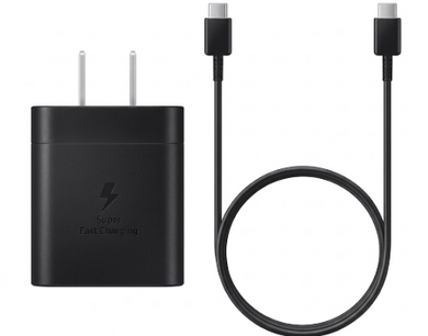 SAMSUNG CARGADOR PARA CELULAR 25W CON CABLE - NEGRO
