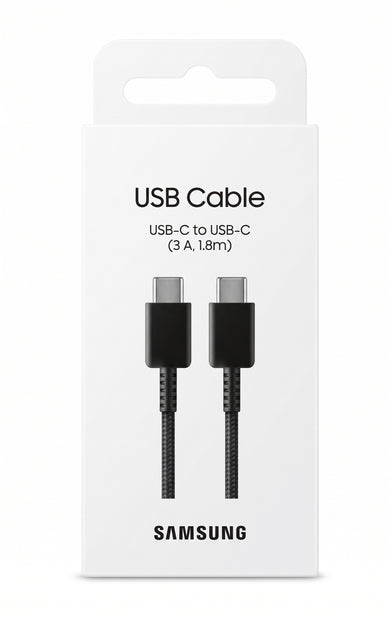 SAMSUNG CABLE TIPO C A TIPO C - 3A CABLE 1.8 M - NEGRO