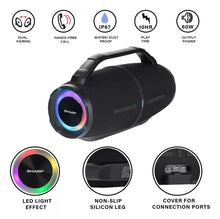 SHARP PARLANTE PORTATIL BLUETOOTH - NEGRO