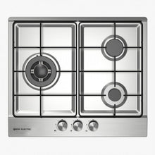 DAGOR ENCIMERA GAS 60 CM. 3 HORNALLAS - INOX